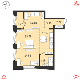 81 м², 3-комнатная квартира 9 150 000 ₽ - изображение 24