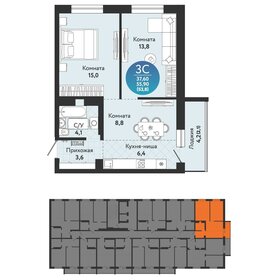 86,9 м², 3-комнатная квартира 10 000 000 ₽ - изображение 76