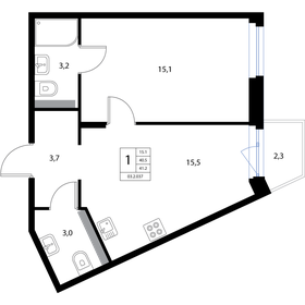 46,2 м², 2-комнатная квартира 7 854 000 ₽ - изображение 25