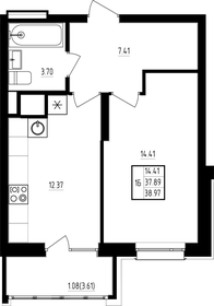 37,6 м², 1-комнатная квартира 8 070 000 ₽ - изображение 37