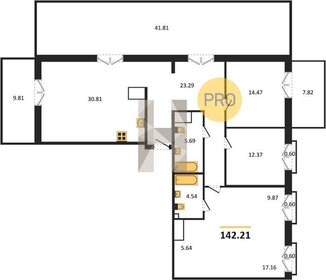 Квартира 142,2 м², 3-комнатная - изображение 1