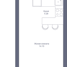 Квартира 27,3 м², студия - изображение 3