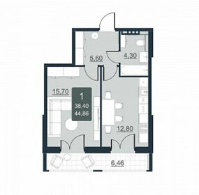 38,4 м², 1-комнатная квартира 4 798 000 ₽ - изображение 75