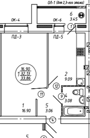 Квартира 33,9 м², 1-комнатная - изображение 5