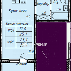 Квартира 29,1 м², студия - изображение 5