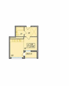 Квартира 32,6 м², 1-комнатная - изображение 1