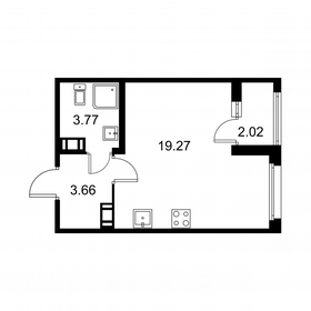 28,3 м², квартира-студия 4 642 840 ₽ - изображение 44