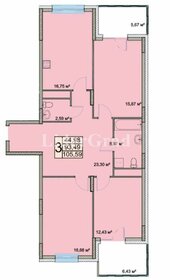 Квартира 105,6 м², 3-комнатная - изображение 1