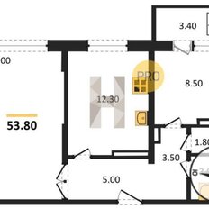 Квартира 53,8 м², 2-комнатная - изображение 2