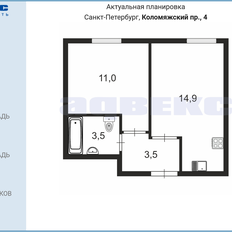 Квартира 33,1 м², 1-комнатные - изображение 1