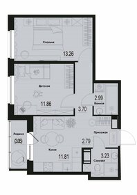 Квартира 51,2 м², 2-комнатная - изображение 1