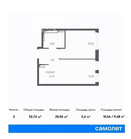 Квартира 32,7 м², 2-комнатная - изображение 1