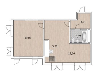 Квартира 51,1 м², 2-комнатная - изображение 1