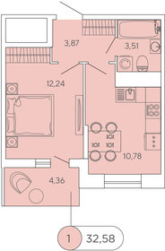 33 м², 1-комнатная квартира 7 490 000 ₽ - изображение 60