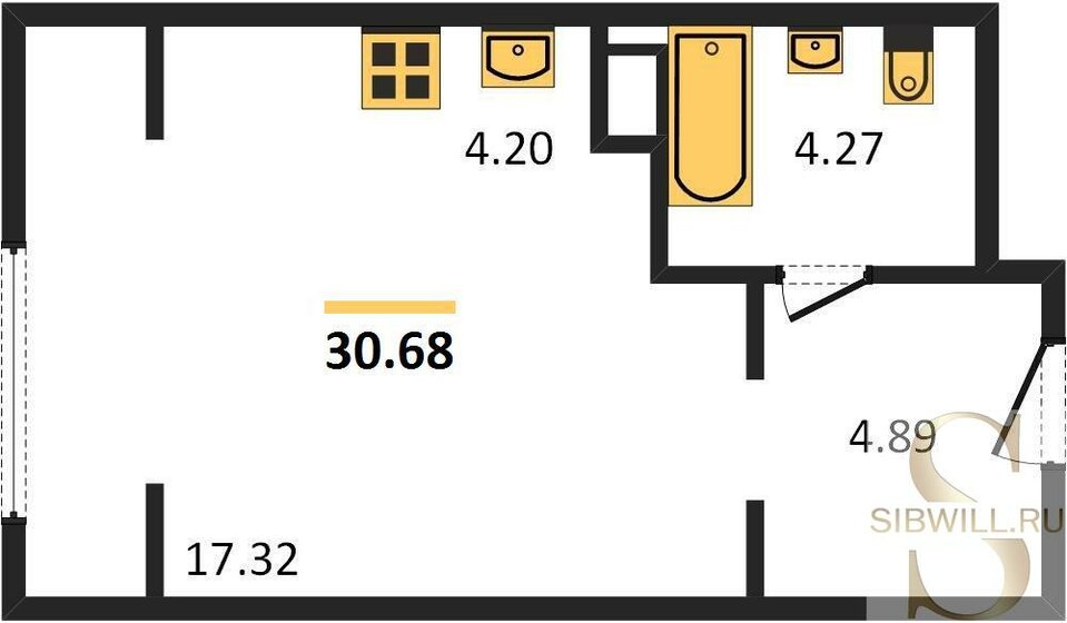 30,7 м², квартира-студия 5 050 000 ₽ - изображение 32