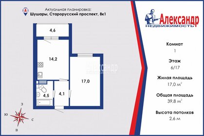 Квартира 39,8 м², 1-комнатная - изображение 1