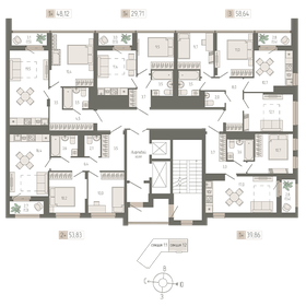 54 м², 3-комнатная квартира 7 300 000 ₽ - изображение 111