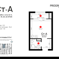 Квартира 21 м², студия - изображение 2