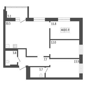 82,1 м², 4-комнатная квартира 7 421 000 ₽ - изображение 19