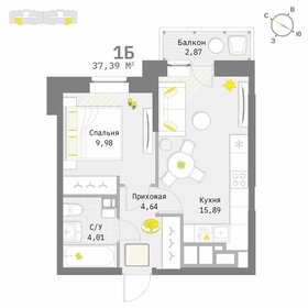 40,7 м², 1-комнатная квартира 4 984 939 ₽ - изображение 28