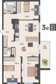 78 м², 3-комнатная квартира 8 900 000 ₽ - изображение 93