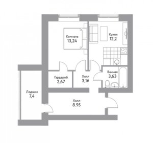 46 м², 2-комнатная квартира 3 350 000 ₽ - изображение 52