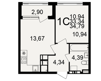 46,5 м², 2-комнатная квартира 3 150 000 ₽ - изображение 63