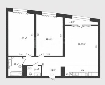 Квартира 60,5 м², 2-комнатная - изображение 2