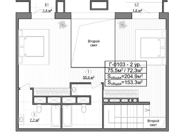 152,2 м², 4-комнатные апартаменты 35 460 016 ₽ - изображение 23