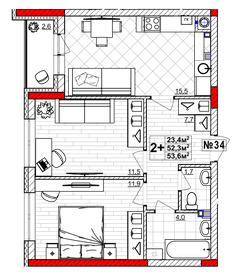 50 м², 2-комнатная квартира 6 450 000 ₽ - изображение 62