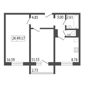 Квартира 49,2 м², 2-комнатная - изображение 1