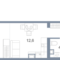 Квартира 46,4 м², 1-комнатная - изображение 2