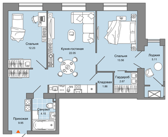 65 м², 3-комнатная квартира 7 361 080 ₽ - изображение 12