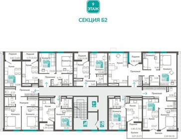 57,2 м², 2-комнатная квартира 12 350 000 ₽ - изображение 36