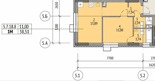 Квартира 38,5 м², 1-комнатные - изображение 2