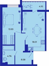 Квартира 49,4 м², 1-комнатная - изображение 1