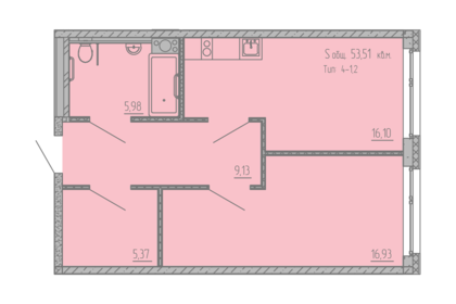 52,5 м², 1-комнатные апартаменты 12 602 400 ₽ - изображение 69