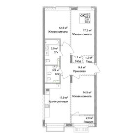 103,3 м², 3-комнатная квартира 26 619 068 ₽ - изображение 13
