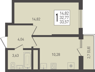 33,6 м², 1-комнатная квартира 4 531 950 ₽ - изображение 26