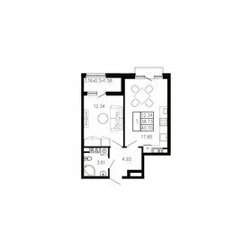 Квартира 40,7 м², 1-комнатная - изображение 1