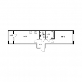 44,9 м², 1-комнатная квартира 7 055 580 ₽ - изображение 60