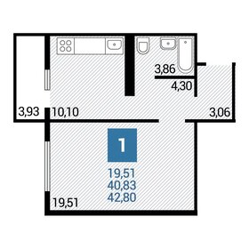 39,3 м², 2-комнатная квартира 6 300 000 ₽ - изображение 63