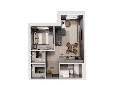45,5 м², 1-комнатная квартира 7 283 200 ₽ - изображение 32
