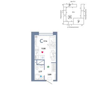 15 м², квартира-студия 2 500 000 ₽ - изображение 61