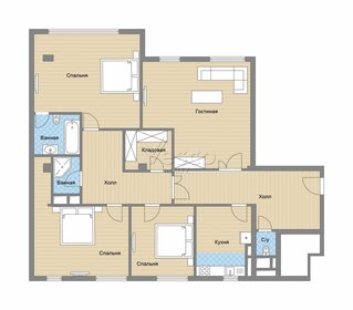 174,6 м², 3-комнатная квартира 86 000 000 ₽ - изображение 71