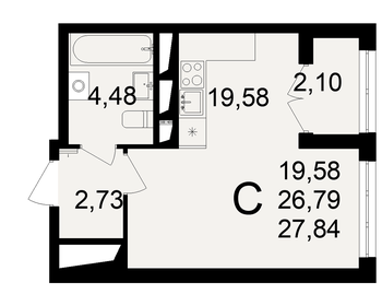 25 м², квартира-студия 3 400 000 ₽ - изображение 56