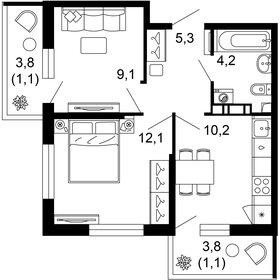 42,2 м², 2-комнатная квартира 17 800 000 ₽ - изображение 123