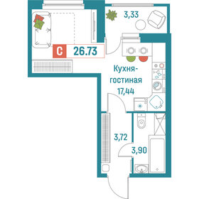 26,8 м², квартира-студия 5 200 000 ₽ - изображение 6
