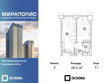 48,9 м², 2-комнатные апартаменты 14 205 450 ₽ - изображение 74