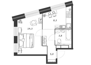 Квартира 31,4 м², 1-комнатная - изображение 1